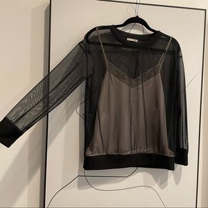 Sheer Top w/ Built In Cami